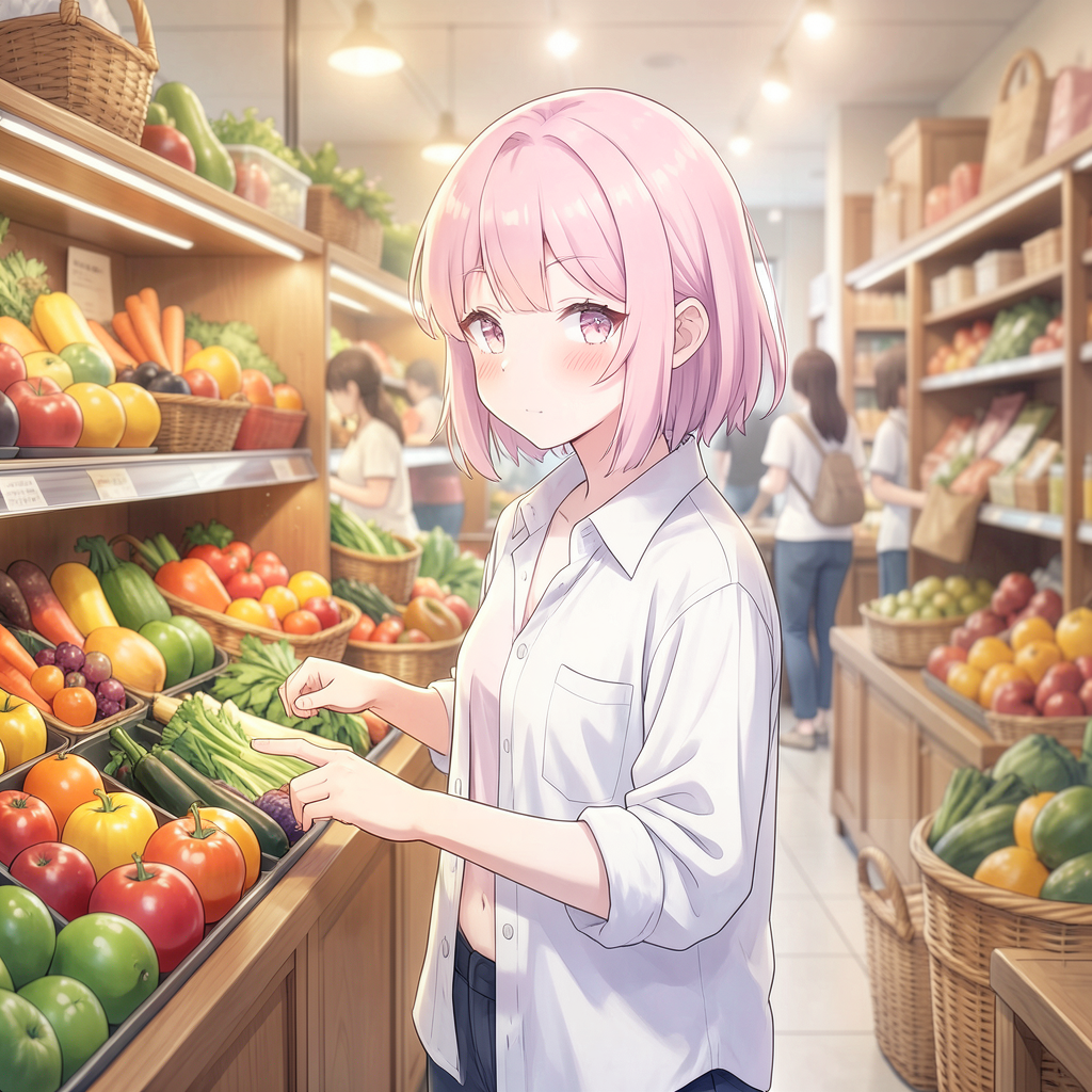 Shopping in the supermarket